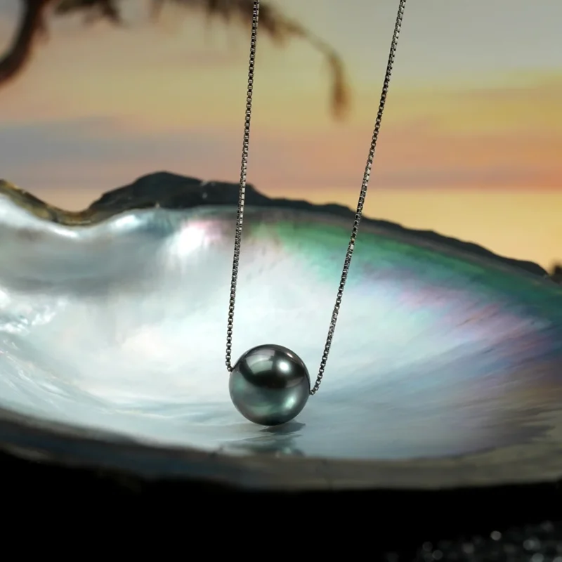 Nohea-Pendentif Perle de Tahiti véritable et Argent 925 – Image 4